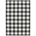 thumbnail image 1 of 2â€™x4â€™ Black and Ivory Gingham Indoor Outdoor Area Rug, 1 of 9