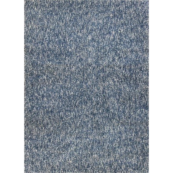 2'x4' Indigo Ivory Heather Indoor Shag Rug