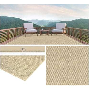 2'x4' Soft Indoor/Outdoor Hobnail Style Area Rugs. Lightweight and Flexible for Easy Cleaning and Transport (Color: Ivory)
