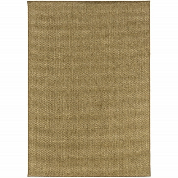 2’x4’ Solid Tan Indoor Outdoor Scatter Rug