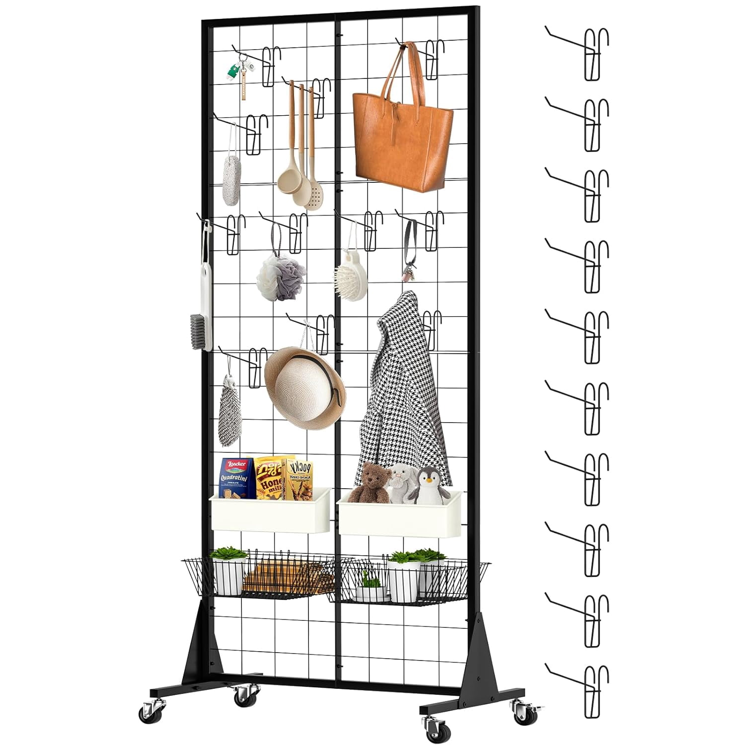 2'x5.5' Ft Gridwall Panel Display Stands Heavy Duty Floor Standing ...