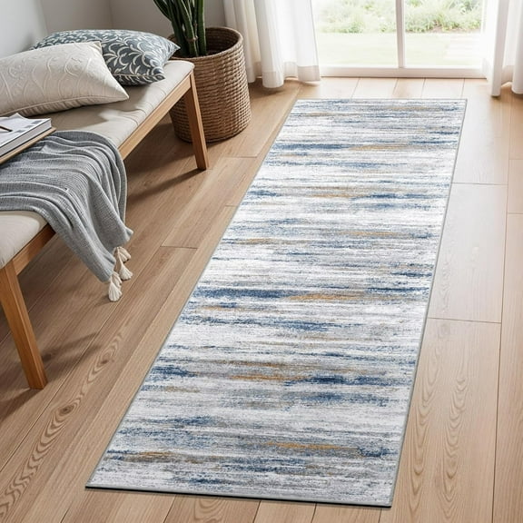 2'x6' Abstract Kitchen Runner Rug,Non-Slip Entryway Runner Laundry Rug,Soft Indoor Machine Washable Hallway Runner Rugs Throw Carpet for Living Room Bedroom Dining Room Hallway Kitchen