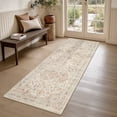 thumbnail image 1 of FEELHOME 2'x6' Runner Rugs Washable Carpet Vintage Medallion Non Slip Soft Carpet Indoor Runner for Bedroom Hallway Kitchen Entryway Laundry Taupe, 1 of 6