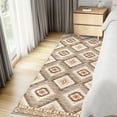 thumbnail image 1 of 2'x6' Runner Rugs for Hallway, Machine Washable Non-Slip Carpet, Soft Faux Wool Low Pile Moroccan Farmhouse Western Rug, Camel, 1 of 5
