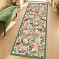 thumbnail image 1 of 2'x6' Floral Runner Rug,Non Slip Washable Boho Hallway Runner Rug with Rubber Backing,Soft Faux Wool Kitchen Runner,Low-Pile Carpet for Bedroom, Entrance, 1 of 7