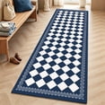 thumbnail image 1 of 2x6 Trellis Runner Rug,Hallway Runner Rug with Rubber Backing, Checkered Kitchen Non Skid Carpet Runners Washable Indoor Mat for Kitchen Entryway Bathroom Hallway, 1 of 7