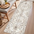 thumbnail image 1 of 2'x6' Kitchen Runner Rug,Non-Slip Entryway Runner Laundry Rug,Boho Indoor Machine Washable Hallway Runner Rugs Throw Carpet for Living Room Bedroom Dining Room Hallway Kitchen Beige, 1 of 7