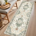 thumbnail image 1 of 2'x6' Kitchen Runner Rug,Non-Slip Entryway Runner Laundry Rug,Boho Indoor Machine Washable Hallway Runner Rugs Throw Carpet for Living Room Bedroom Dining Room Hallway Kitchen Green, 1 of 7