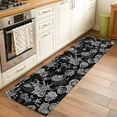 thumbnail image 1 of 2'x6' Rug Runners for Hallways Kitchen, Black Coastal Non Slip Entryway Beside Floor Carpet Runner, Nautical Ocean Starfish Seashells Coral Washable Laundry Room Bedroom Throw Rugs Mat for Family Pet, 1 of 8