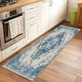 thumbnail image 1 of 2'x6' Rug Runners for Hallways Kitchen, Blue Boho Non Slip Entryway Beside Floor Carpet Runner, Retro Southwestern Ethnic Geometric Washable Laundry Room Bedroom Throw Rugs Mat for Family Pet, 1 of 8