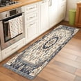 thumbnail image 1 of 2'x6' Rug Runners for Hallways Kitchen, Boho Navy Blue Brown Non Slip Entryway Beside Floor Carpet Runner, Southwestern Retro Geometric Washable Laundry Room Bedroom Throw Rugs Mat for Family Pet, 1 of 8