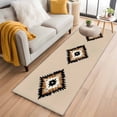 thumbnail image 1 of 2'x6' Rug Runners for Hallways Kitchen, Brown Black Boho Non Slip Entryway Beside Floor Carpet Runner, Ethnic Geometric Southwestern Washable Laundry Room Bedroom Throw Rugs Mat for Family Pet, 1 of 8