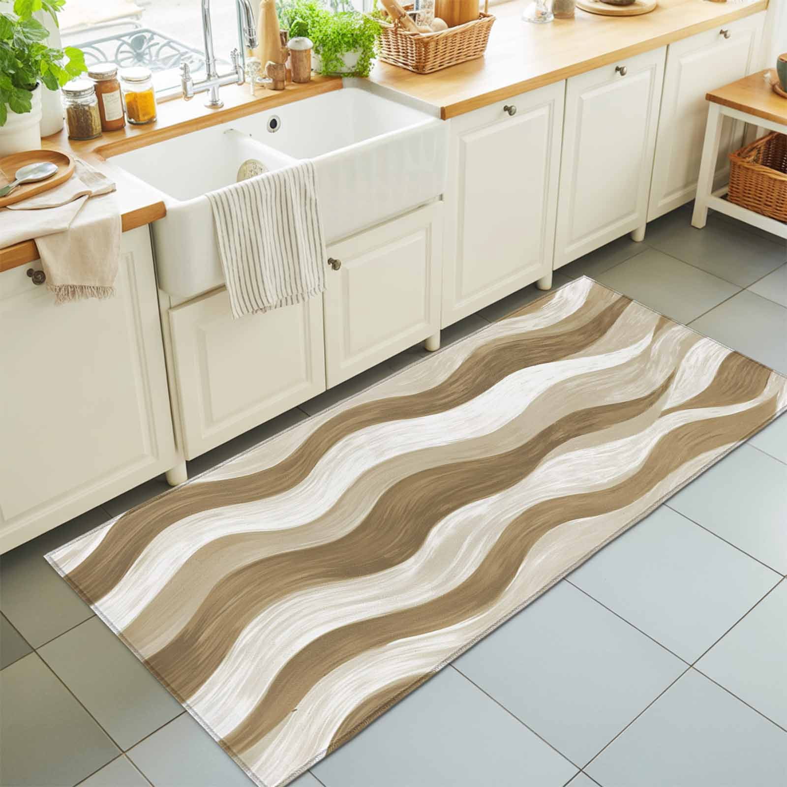 2'x6' Rug Runners for Hallways Kitchen, Brown Ombre Non Slip Entryway ...