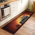 thumbnail image 1 of 2'x6' Rug Runners for Hallways Kitchen, Burnt Orange Halloween Non Slip Entryway Beside Floor Carpet Runner, Spooky Pumpkins Horror Plaid Washable Laundry Room Bedroom Throw Rugs Mat for Family Pet, 1 of 8
