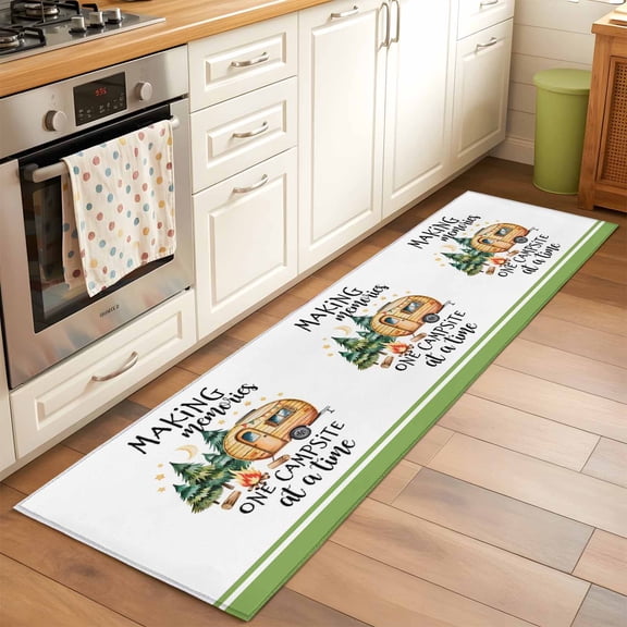 2'x6' Rug Runners for Hallways Kitchen, Camping Non Slip Entryway Beside Floor Carpet Runner, Fall Summer Nature Forest Car Tree Moon Washable Laundry Room Bedroom Throw Rugs Mat for Family Pet