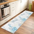 thumbnail image 1 of 2'x6' Rug Runners for Hallways Kitchen, Coastal Blue Non Slip Entryway Beside Floor Carpet Runner, Ocean Coral Starfish Jellyfish Seahorse Washable Laundry Room Bedroom Throw Rugs Mat for Family Pet, 1 of 8