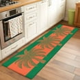 thumbnail image 1 of 2'x6' Rug Runners for Hallways Kitchen, Coconut Tree Non Slip Entryway Beside Floor Carpet Runner, Boho Tropical Orange Green Stripe Summer Washable Laundry Room Bedroom Throw Rugs Mat for Family Pet, 1 of 8