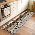 thumbnail image 1 of 2'x6' Rug Runners for Hallways Kitchen, Cute Dog Claws Non Slip Entryway Beside Floor Carpet Runner, Farmhouse Brown Grey Wooden Puppy Pawprints Laundry Room Bedroom Throw Rugs Mat for Family Pet, 1 of 8