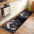 thumbnail image 1 of 2'x6' Rug Runners for Hallways Kitchen, Cute Dog Non Slip Entryway Beside Floor Carpet Runner, Black Pet Retro Picture Washable Laundry Room Bedroom Throw Rugs Mat for Family Pet, 1 of 8