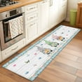 thumbnail image 1 of 2'x6' Rug Runners for Hallways Kitchen, Easter Non Slip Entryway Beside Floor Carpet Runner, Farmhouse Gnomes Flowers Rabbit Eggs Check Wooden Laundry Room Bedroom Throw Rugs Mat for Family Pet, 1 of 8