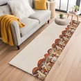 thumbnail image 1 of 2'x6' Rug Runners for Hallways Kitchen, Fall Mushroom Non Slip Entryway Beside Floor Carpet Runner, Thanksgiving Botanical Farmhouse Burlap Washable Laundry Room Bedroom Throw Rugs Mat for Family Pet, 1 of 8