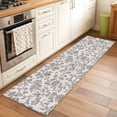 thumbnail image 1 of 2'x6' Rug Runners for Hallways Kitchen, Farmhouse Grey Non Slip Entryway Beside Floor Carpet Runner, Vintage Flower Leaf Botanical Plant Washable Laundry Room Bedroom Throw Rugs Mat for Family Pet, 1 of 8