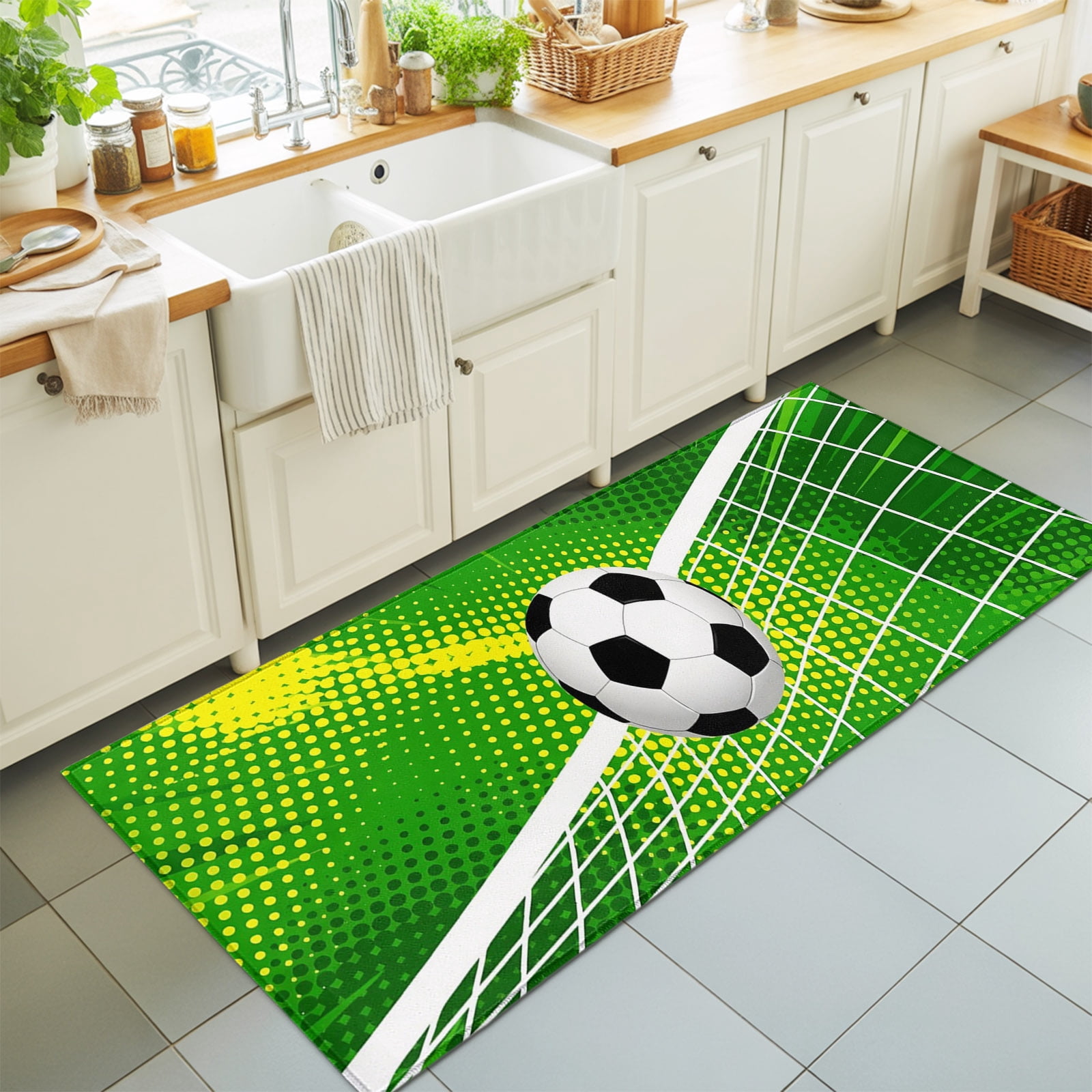 Softball Entry Rug 2'x6' Rug Runners for Hallways Kitchen, Football Non Slip Entryway ...