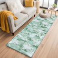 thumbnail image 1 of 2'x6' Rug Runners for Hallways Kitchen, Green Abstract Non Slip Entryway Beside Floor Carpet Runner, Modern Oil Painted Art Contemporary Washable Laundry Room Bedroom Throw Rugs Mat for Family Pet, 1 of 8