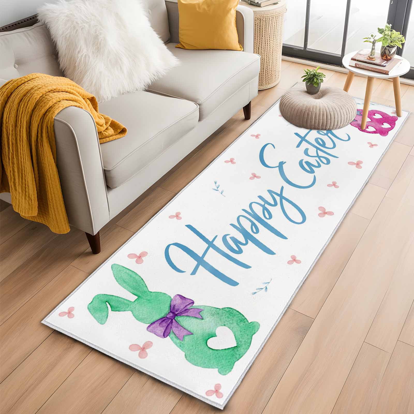 Happy Easter Rug 2'x6' Rug Runners for Hallways Kitchen, Happy Easter Non Slip Entryway ...
