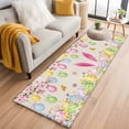 thumbnail image 1 of 2'x6' Rug Runners for Hallways Kitchen, Happy Easter Non Slip Entryway Beside Floor Carpet Runner, Spring Farmhouse Bunny Eggs Flower Beige Washable Laundry Room Bedroom Throw Rugs Mat for Family Pet, 1 of 8