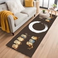 thumbnail image 1 of 2'x6' Rug Runners for Hallways Kitchen, Japanese Style Non Slip Entryway Beside Floor Carpet Runner, Dark Brown Rustic Owl Birds Tree Branches Laundry Room Bedroom Throw Rugs Mat for Family Pet, 1 of 8