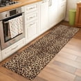 thumbnail image 1 of 2'x6' Rug Runners for Hallways Kitchen, Leopard Printed Non Slip Entryway Beside Floor Carpet Runner, Modern Animals Textured Brown Washable Laundry Room Bedroom Throw Rugs Mat for Family Pet, 1 of 8