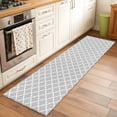 thumbnail image 1 of 2'x6' Rug Runners for Hallways Kitchen, Light Gray Non Slip Entryway Beside Floor Carpet Runner, Minimalist Boho Abstract Ethnic Motifs Washable Laundry Room Bedroom Throw Rugs Mat for Family Pet, 1 of 8