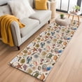 thumbnail image 1 of 2'x6' Rug Runners for Hallways Kitchen, Nautical Coastal Non Slip Entryway Beside Floor Carpet Runner, Retro Ocean Starfish Shells Animals Brown Laundry Room Bedroom Throw Rugs Mat for Family Pet, 1 of 8