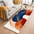 thumbnail image 1 of 2'x6' Rug Runners for Hallways Kitchen, Navy Blue Burnt Orange Non Slip Entryway Beside Floor Carpet Runner, Geometric Modern Boho Art Washable Laundry Room Bedroom Throw Rugs Mat for Family Pet, 1 of 8