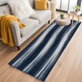 thumbnail image 1 of 2'x6' Rug Runners for Hallways Kitchen, Navy Blue Ombre Non Slip Entryway Beside Floor Carpet Runner, Modern Abstract Moire Washable Laundry Room Bedroom Throw Rugs Mat for Family Pet, 1 of 8