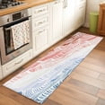 thumbnail image 1 of 2'x6' Rug Runners for Hallways Kitchen, Ombre Orange Blue Non Slip Entryway Beside Floor Carpet Runner, Summer Coastal Ocean Sea Beach Wave Washable Laundry Room Bedroom Throw Rugs Mat for Family Pet, 1 of 8