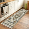 thumbnail image 1 of 2'x6' Rug Runners for Hallways Kitchen, Orange Boho Non Slip Entryway Beside Floor Carpet Runner, Southwestern Geometric Vintage Ethnic Washable Laundry Room Bedroom Throw Rugs Mat for Family Pet, 1 of 8