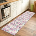 thumbnail image 1 of 2'x6' Rug Runners for Hallways Kitchen, Pink Floral Non Slip Entryway Beside Floor Carpet Runner, Spring Rustic Botanical Flowers Herbs Washable Laundry Room Bedroom Throw Rugs Mat for Family Pet, 1 of 8