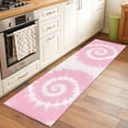thumbnail image 1 of 2'x6' Rug Runners for Hallways Kitchen, Pink White Ombre Non Slip Entryway Beside Floor Carpet Runner, Modern Romantic Ethnic Boho Tie Dye Washable Laundry Room Bedroom Throw Rugs Mat for Family Pet, 1 of 8