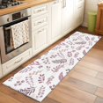 thumbnail image 1 of 2'x6' Rug Runners for Hallways Kitchen, Purple Leaves Farm Non Slip Entryway Beside Floor Carpet Runner, Herbs Flowers Pastoral Country Washable Laundry Room Bedroom Throw Rugs Mat for Family Pet, 1 of 8