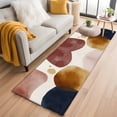 thumbnail image 1 of 2'x6' Rug Runners for Hallways Kitchen, Red Blue Brown Non Slip Entryway Beside Floor Carpet Runner, Modern Abstract Middle Century Art Washable Laundry Room Bedroom Throw Rugs Mat for Family Pet, 1 of 8
