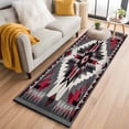 thumbnail image 1 of 2'x6' Rug Runners for Hallways Kitchen, Red Grey Boho Non Slip Entryway Beside Floor Carpet Runner, Geometric Ethnic Abstract Retro Washable Laundry Room Bedroom Throw Rugs Mat for Family Pet, 1 of 8