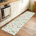 thumbnail image 1 of 2'x6' Rug Runners for Hallways Kitchen, Spring Floral Non Slip Entryway Beside Floor Carpet Runner, Pink Flowers Green Plaid Pastoral Washable Laundry Room Bedroom Throw Rugs Mat for Family Pet, 1 of 8