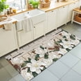 thumbnail image 1 of 2'x6' Rug Runners for Hallways Kitchen, Spring Floral Non Slip Entryway Beside Floor Carpet Runner, White Magnolia Flowers Barn Door Farmhouse Beige Washable Laundry Room Bedroom Throw Rugs Mat, 1 of 8