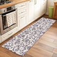 thumbnail image 1 of 2'x6' Rug Runners for Hallways Kitchen, Spring Flowers Non Slip Entryway Beside Floor Carpet Runner, Farmhouse Purple Pastoral Floral Leaf Washable Laundry Room Bedroom Throw Rugs Mat for Family Pet, 1 of 8