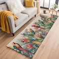 thumbnail image 1 of 2'x6' Rug Runners for Hallways Kitchen, Summer Botanical Non Slip Entryway Beside Floor Carpet Runner, Rustic Tropical Plants Birds Washable Laundry Room Bedroom Throw Rugs Mat for Family Pet, 1 of 8