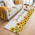 thumbnail image 1 of 2'x6' Rug Runners for Hallways Kitchen, Sunflower Non Slip Entryway Beside Floor Carpet Runner, Yellow Summer Botanical Farmhouse Floral Wooden Laundry Room Bedroom Throw Rugs Mat for Family Pet, 1 of 8