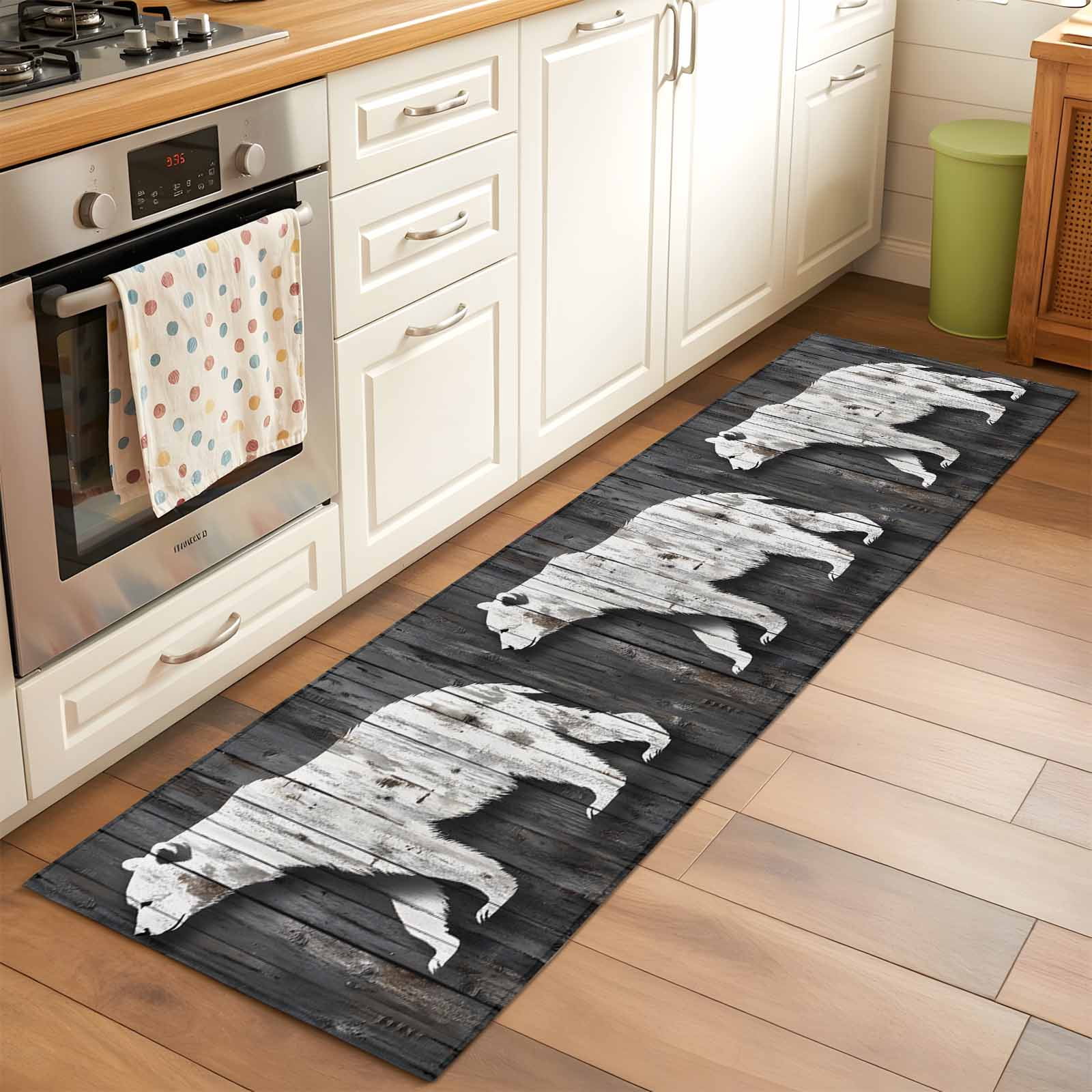 2'x6' Rug Runners for Hallways Kitchen, Vintage Bear Non Slip Entryway ...