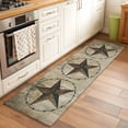 thumbnail image 1 of 2'x6' Rug Runners for Hallways Kitchen, Vintage Farmhouse Non Slip Entryway Beside Floor Carpet Runner, Rustic Western Texas Star Shabby Art Laundry Room Bedroom Throw Rugs Mat for Family Pet, 1 of 8